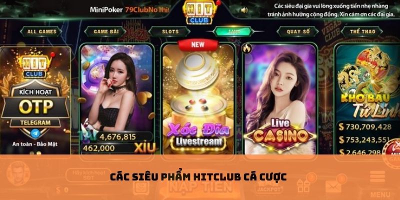 Danh mục trò chơi trong sảnh cược